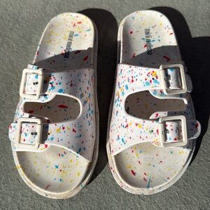Mini Melissa Splatter paint Slides Sz. 2 Girls